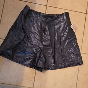 House of Harlow 1960 High Waist Metallic Shorts - Blue